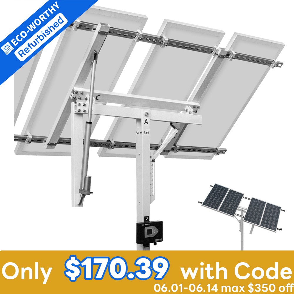 ECO-WORTHY Solar Panel Single Axis Tracking System with Tracker Controller gallery