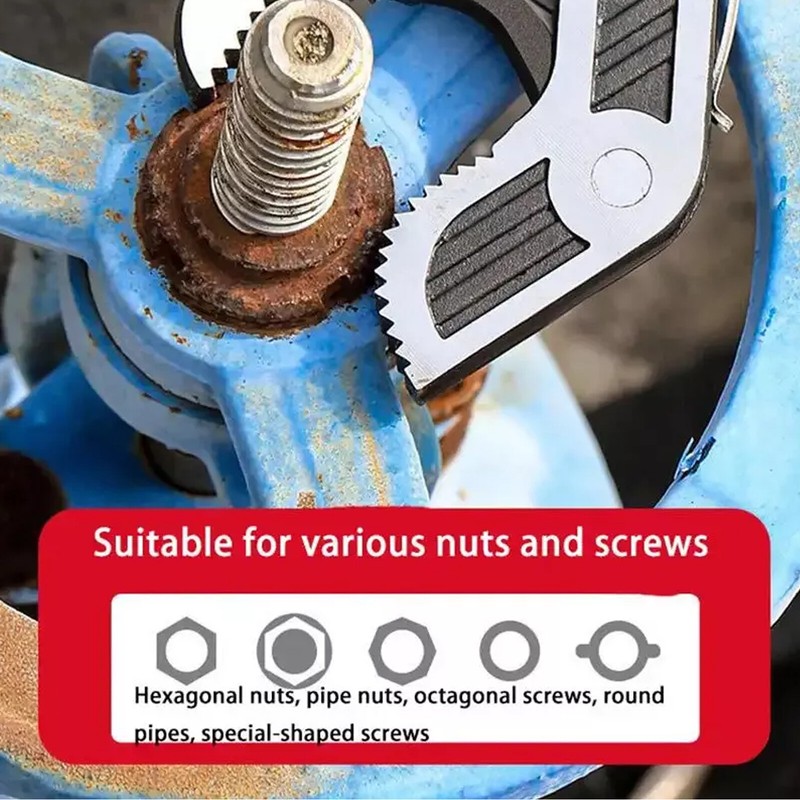 Multifunctional Self-Locking Pipe Wrench Tool, Hand Manual , Adjustable Wrench gallery
