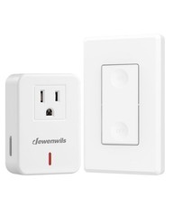DEWENWILS Remote Control Outlet Wireless Wall Mounted Light Switch, Electrical.