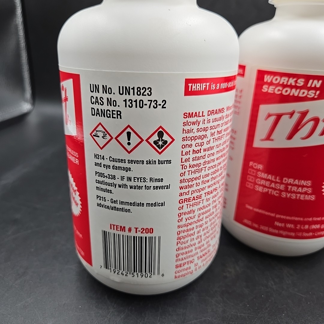 2 Thrift T-200 Alkaline Based Granular Drain Cleaner - 2 Pound (2 lb) gallery