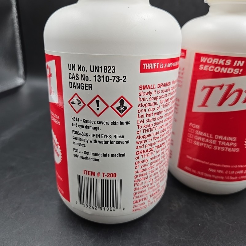2 Thrift T-200 Alkaline Based Granular Drain Cleaner - 2 Pound (2 lb) gallery