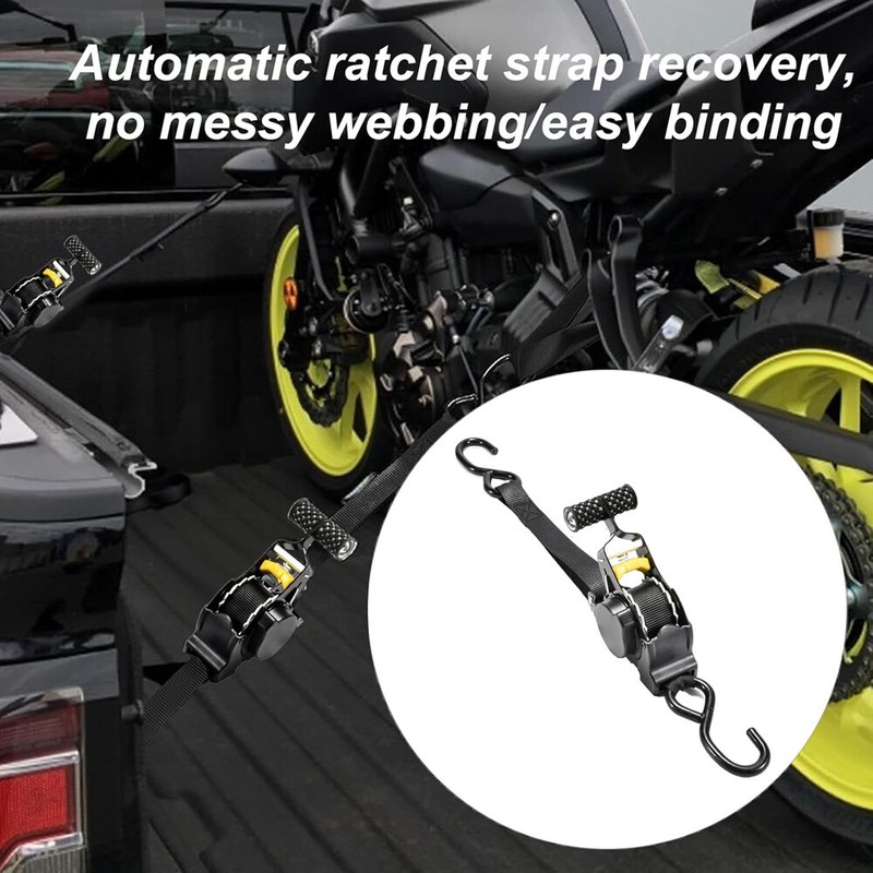 2 Pack Marine Retractable Transom Tie Down 1500lbs Boat Trailer Heavy Duty Strap gallery