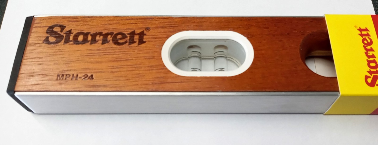 Starrett MPH-24 24" Hardwood Level with Clear Vials gallery