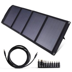 Tenergy Portable 60W Solar Panel Foldable Charger 18V Charging 5V USB CE ROHS