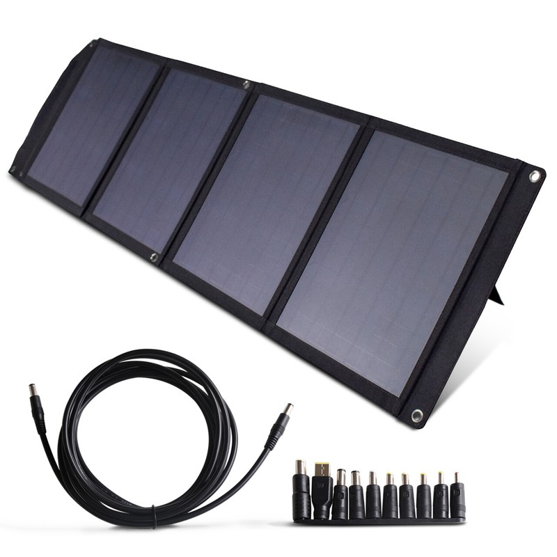 Tenergy Portable 60W Solar Panel Foldable Charger 18V Charging 5V USB CE ROHS gallery