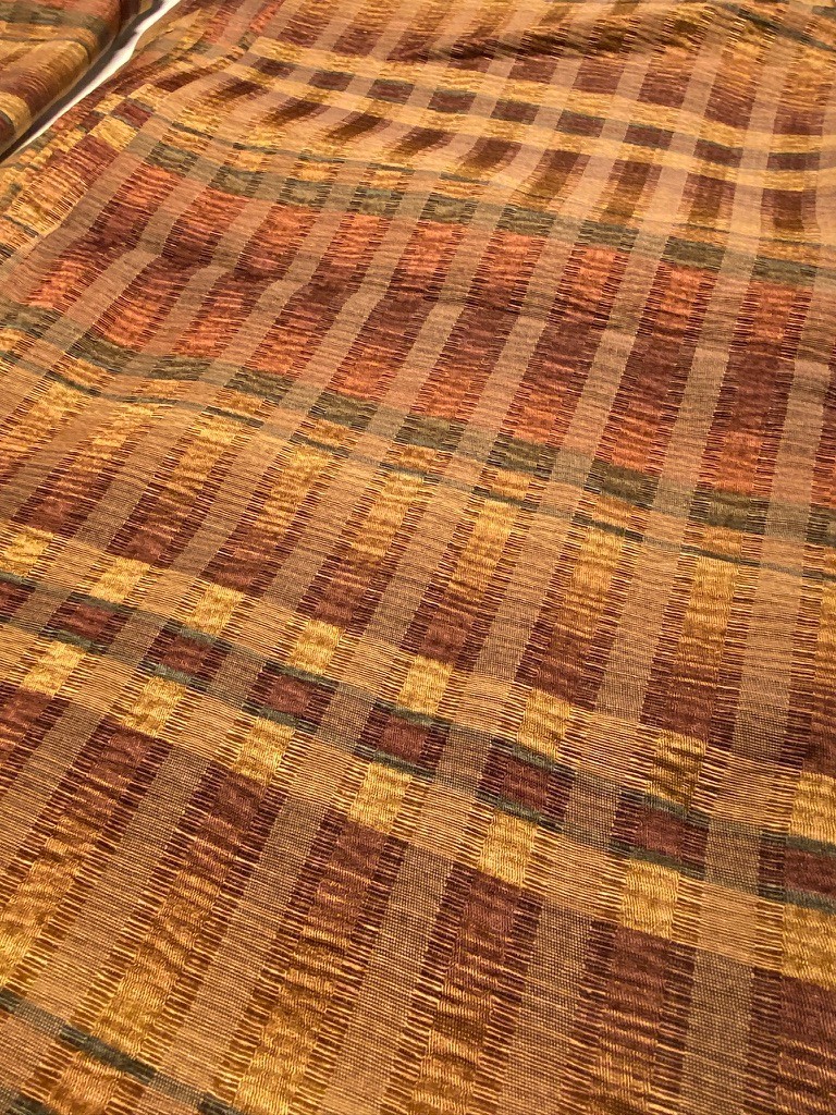 RLF Home Bravo Valance Warm Brown/Rust/Gold Plaid Check Made in USA Fits 48" gallery