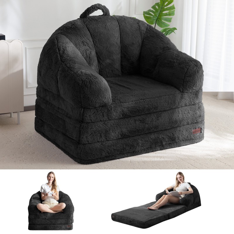 MAXYOYO Folding Sofa Bed,2-in-1 Convertible Sofa, Bean Bag Chair with Armrests gallery