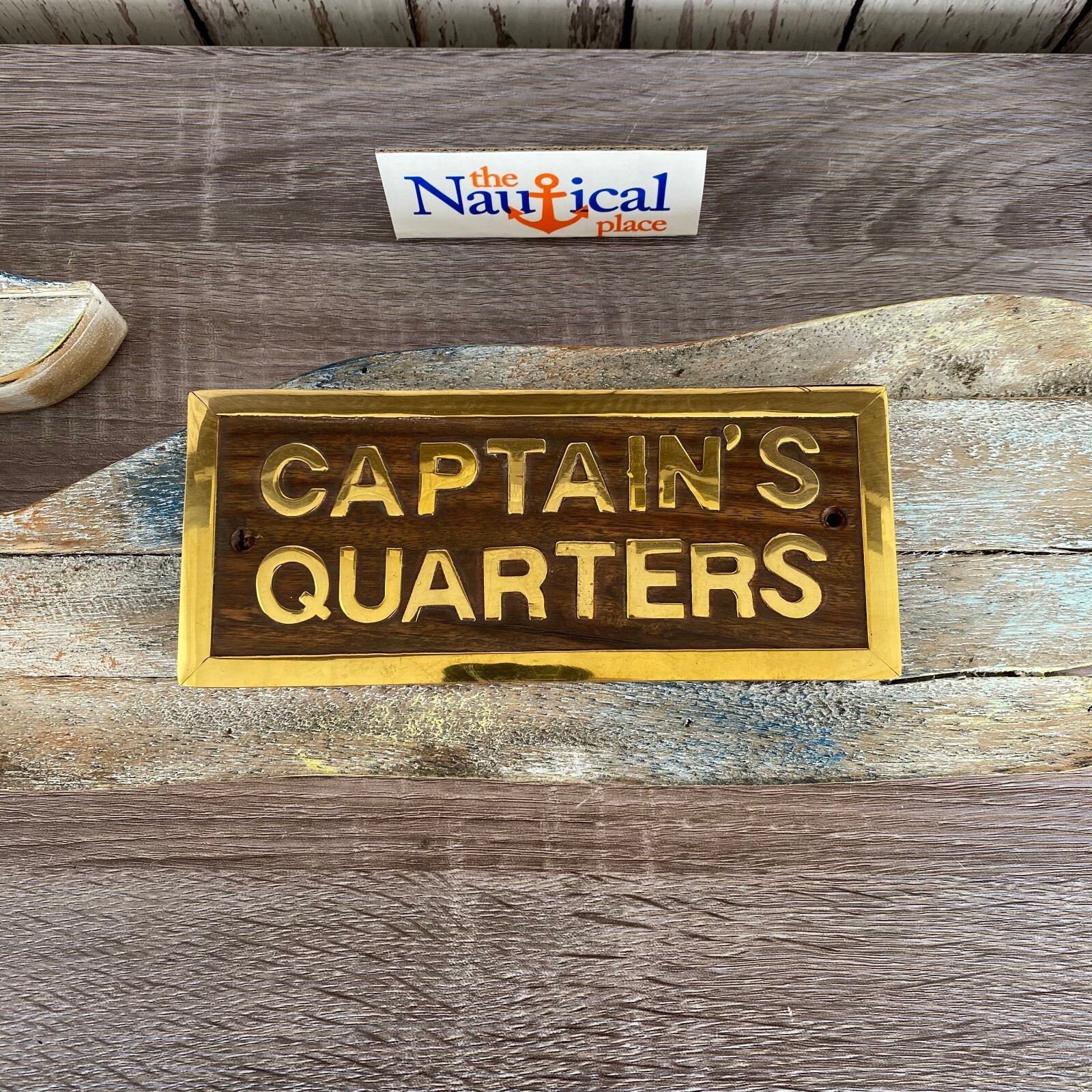 Nautical Door Signs, Wood & Brass - Captain's Quarters, Galley, Wine, Spirit Bar gallery