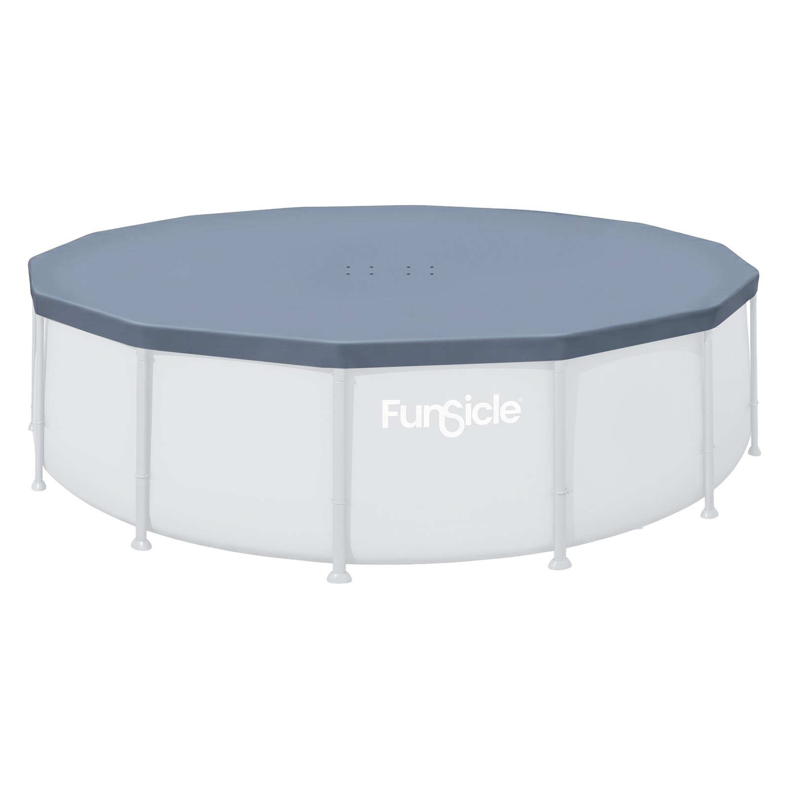 Funsicle 14ft Durable Round Pool Cover for Oasis & Activity Pools,Gray(Open Box) gallery