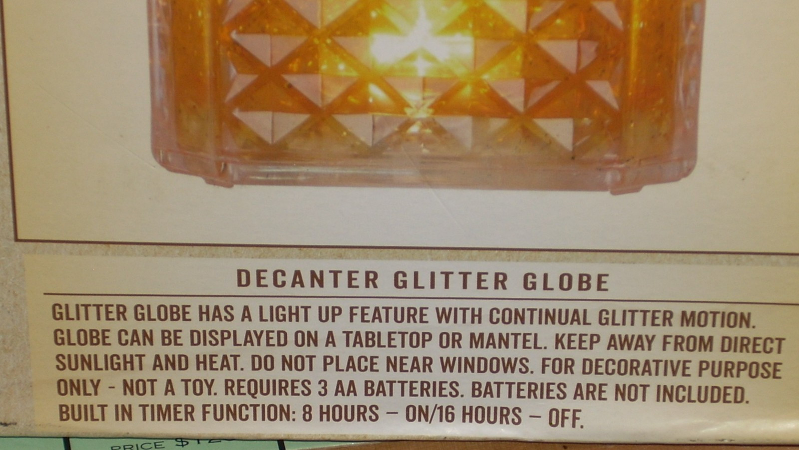NEW in BOX/Cracker Barrel Exclusive Bourbon Decanter Glitter Lite Up Globe gallery