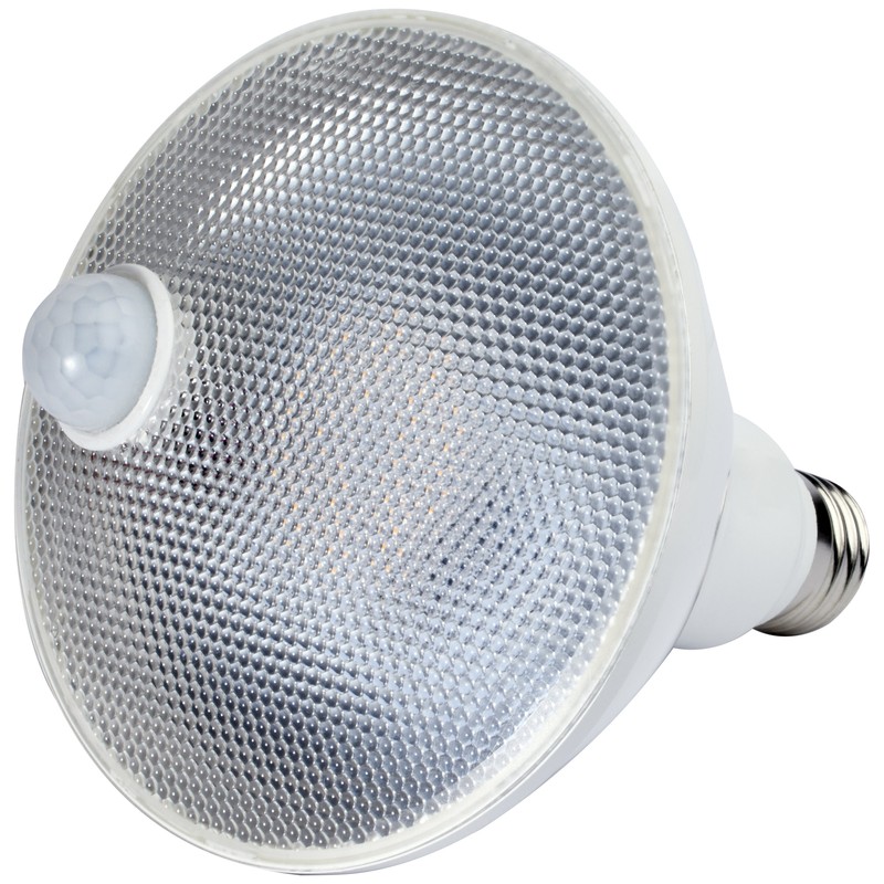 Motion Sensor Activated 40° Flood LED 120V 14W =100W PAR38 E26 5000K Natural gallery