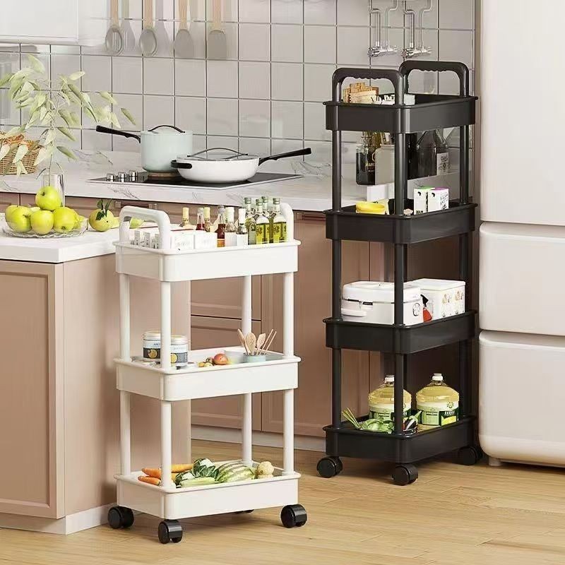 5 Tier Rolling Storage Cart Kitchen Utility Organizer Shelf Rack gallery