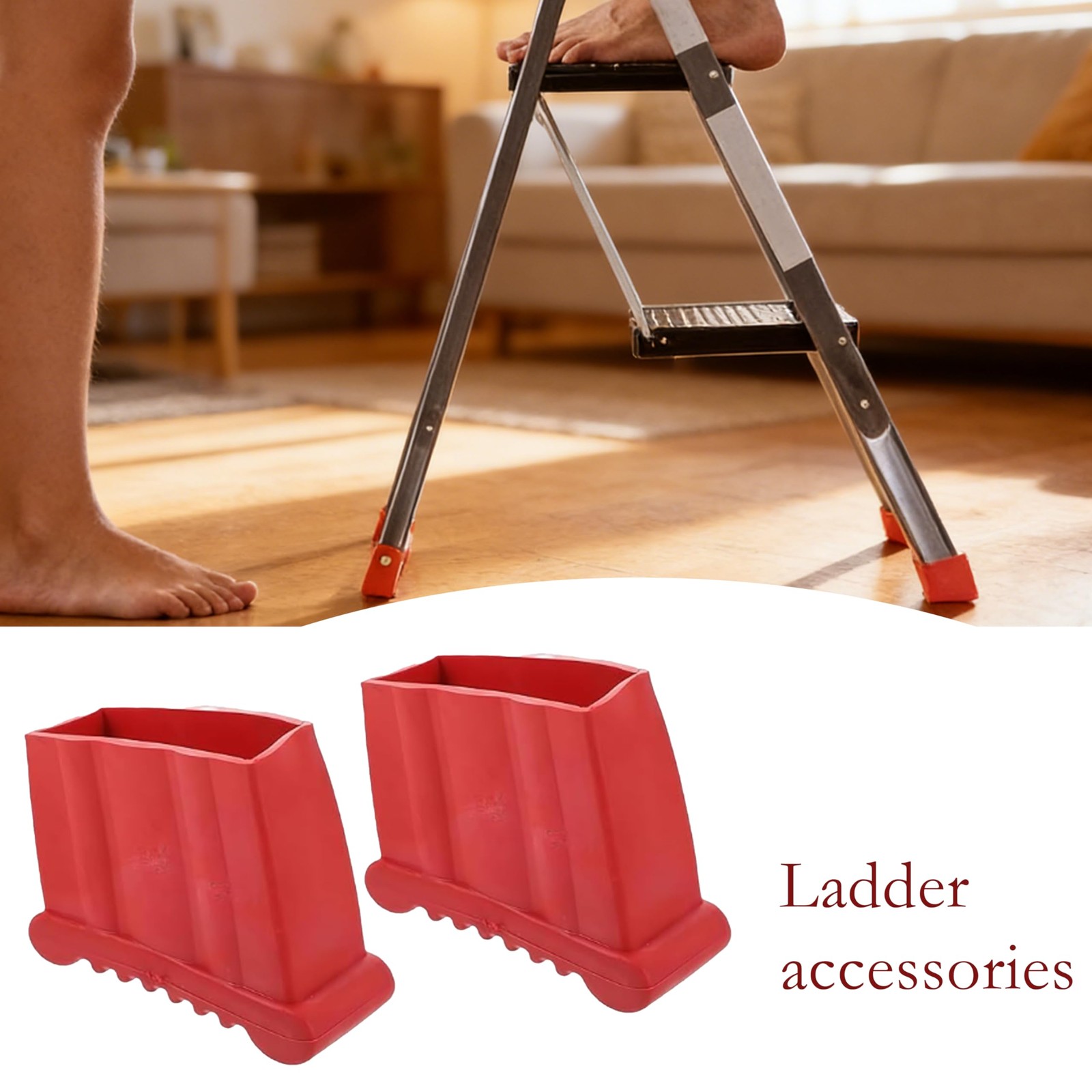 SafeStep Ladder Accessories, 2-Pack Non-Slip Feet Covers Universal Step Ladde... gallery