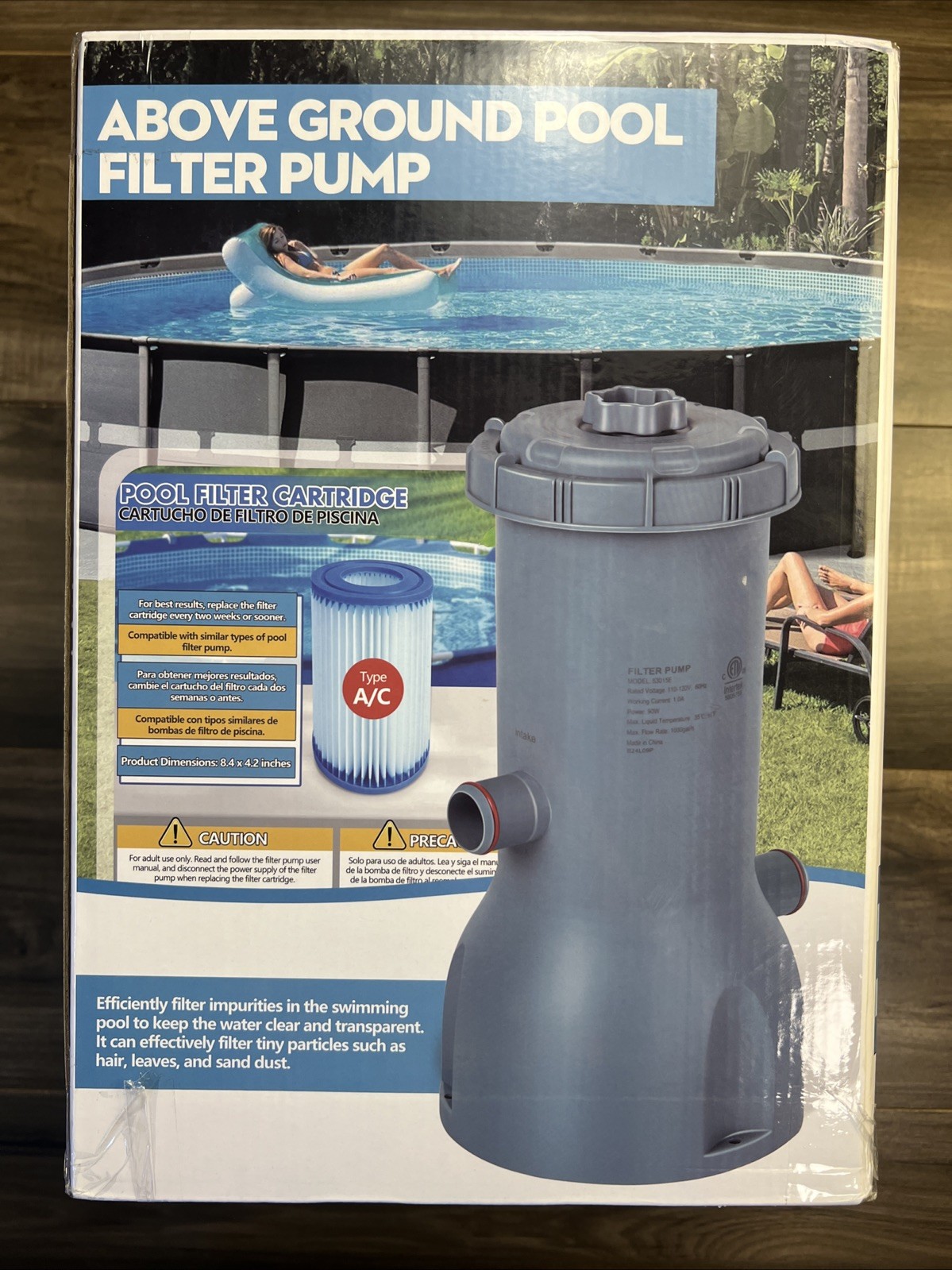 KimFilter Pro Series 1000 GPH Above Ground Pool Filter Pump, Powerful Cartridge gallery