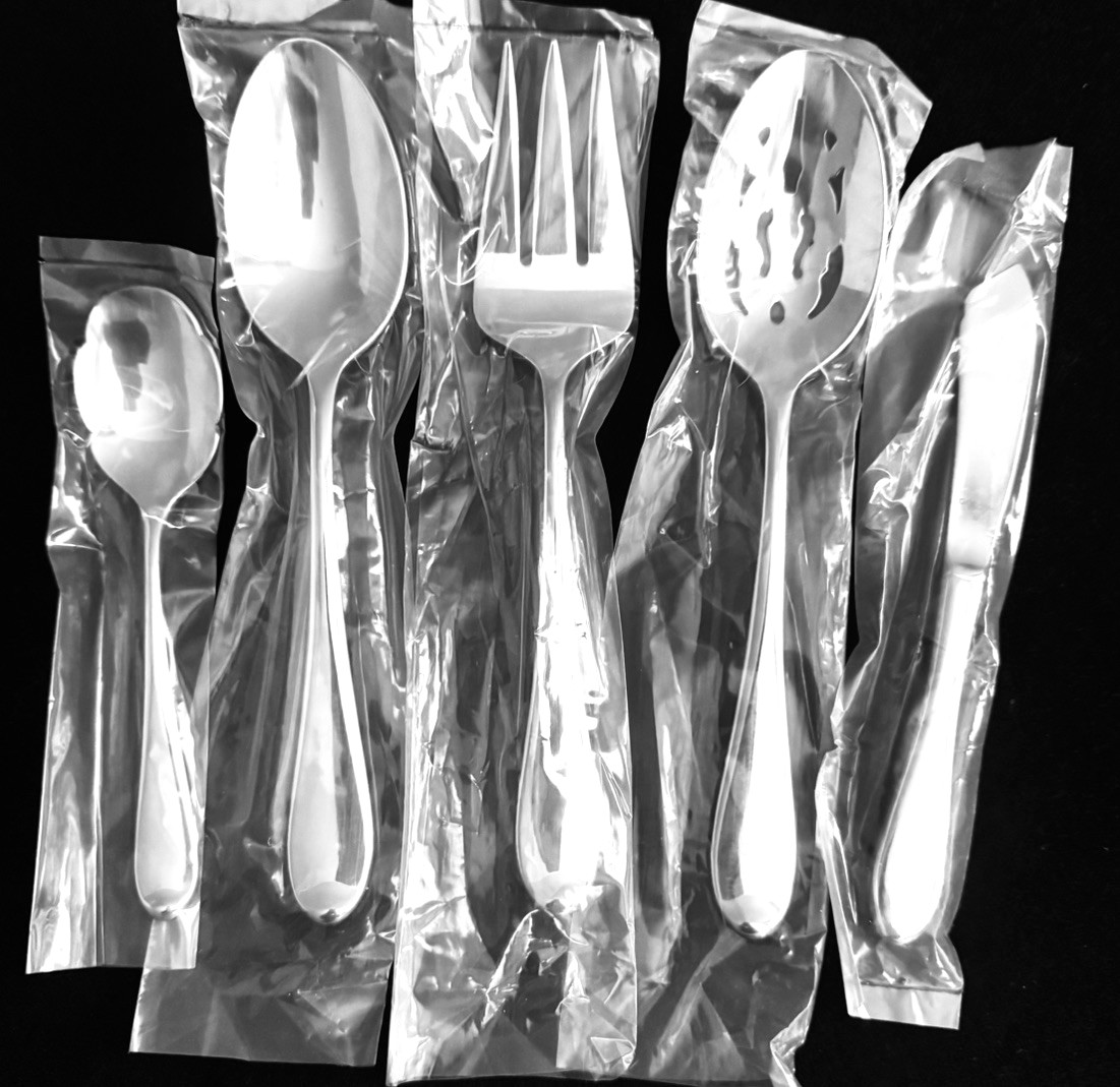 New GORHAM Stainless STUDIO 5 Piece HOSTESS SERVING SET Glossy 18/10 NEW gallery