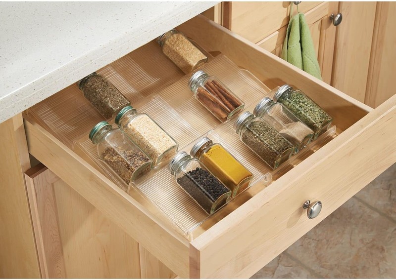 mDesign Expandable Plastic Deluxe Spice Rack, Drawer Organizer for Kitchen Cabin gallery