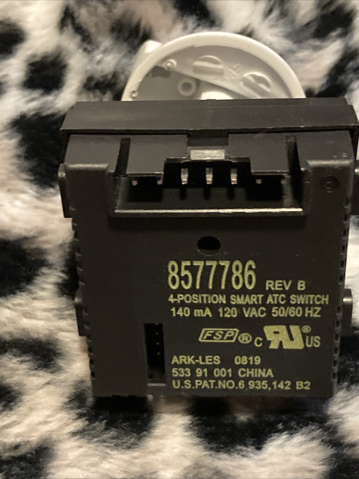 Whirlpool Washer Temp Switch Part Number 8577786 Rev B gallery
