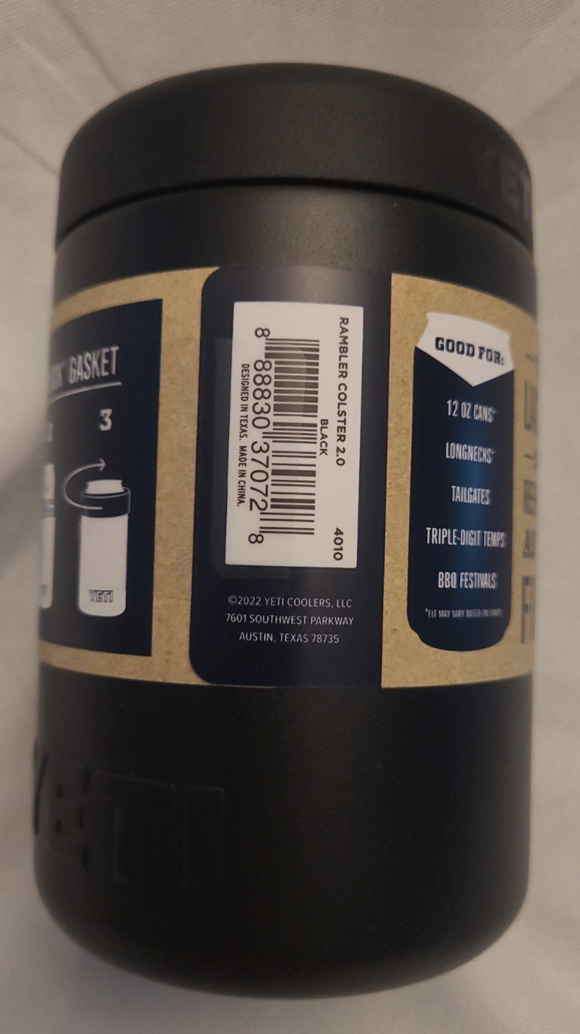 YETI Rambler 12 oz. Colster Can Insulator for Standard Size Cans, Black NEW gallery