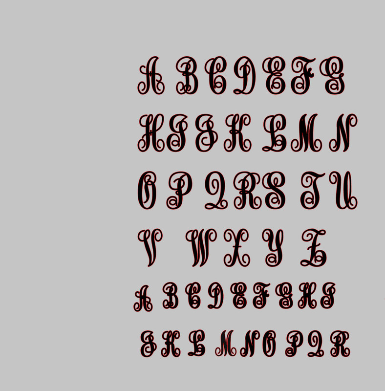 Script Monogram- Great gift idea for Yeti, Cellphones, Auto, Laptop gallery