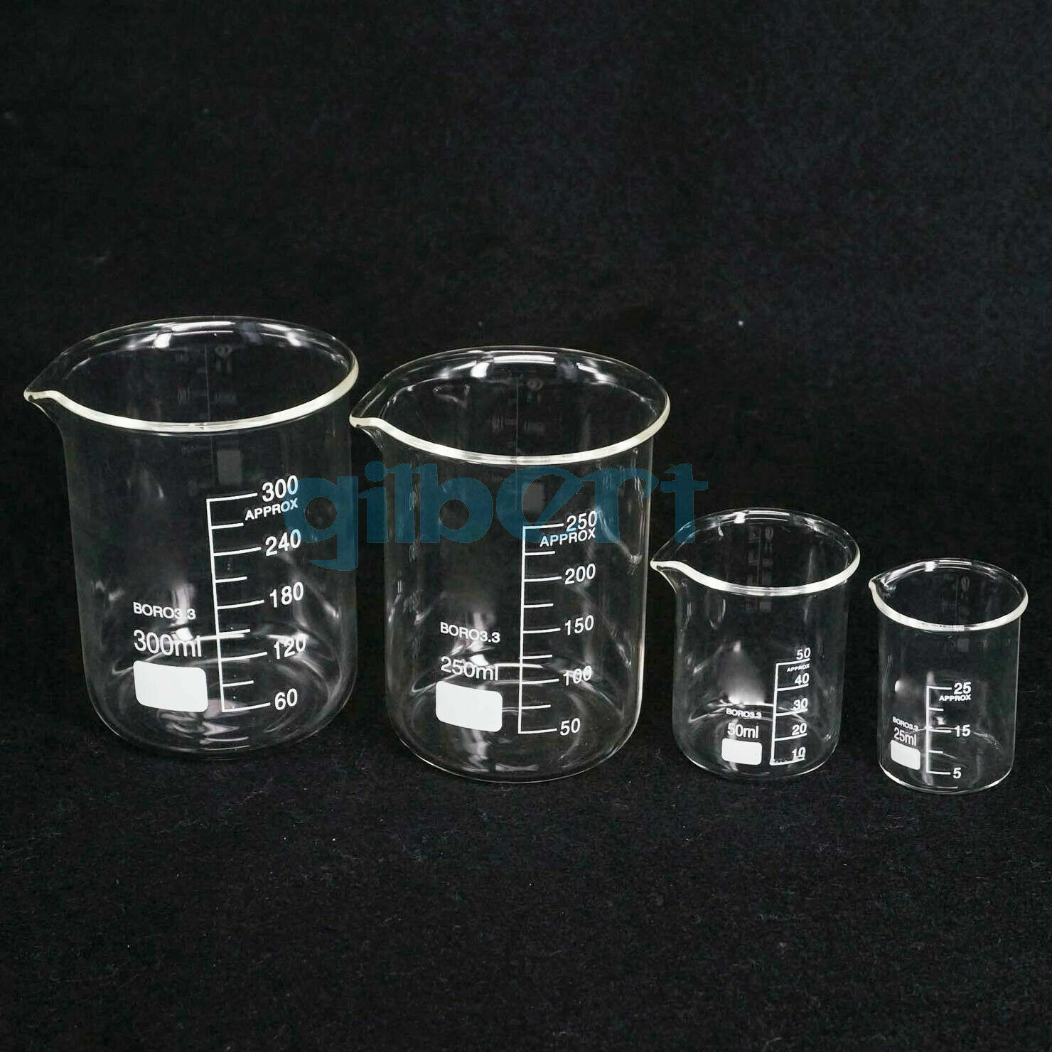 Low Form Beaker 5-3000ML Chemistry Lab G3.3 Borosilicate Glass Heavy Wall gallery