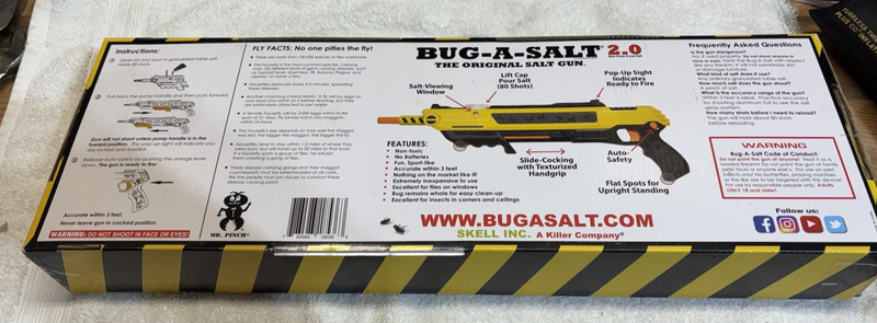 Authentic BUG-A-SALT 2.0 - The Original Salt Gun Fly Swatter - NEW in Box gallery