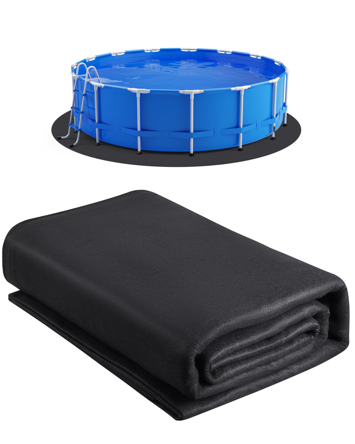 VEVOR 24ft Round Pool Liner Pad for Above Ground Pools Prevents Punctures Pool gallery