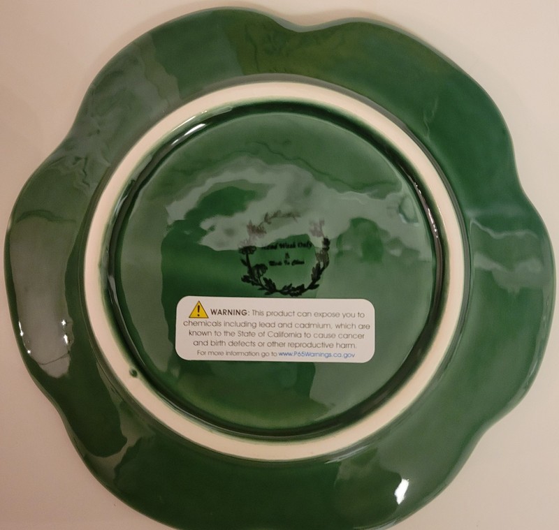4 pk Maxcera Cabbage Leaf 6 in Appetizer Plates Ceramic Spring Easter Green New gallery