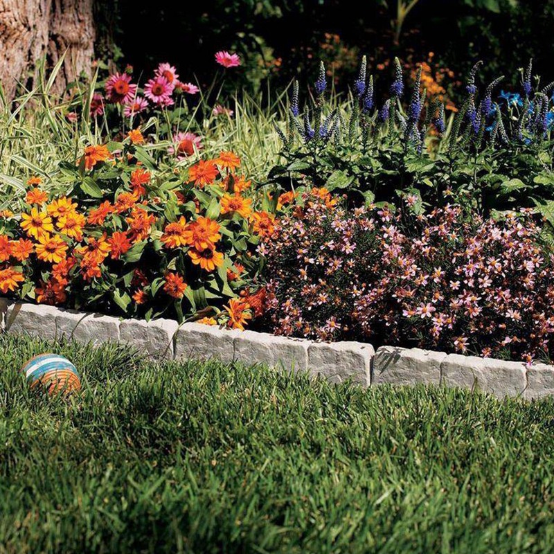 Suncast Landscape Border Decorative Natural Stone Edging, 12" Sections (30 Pack) gallery