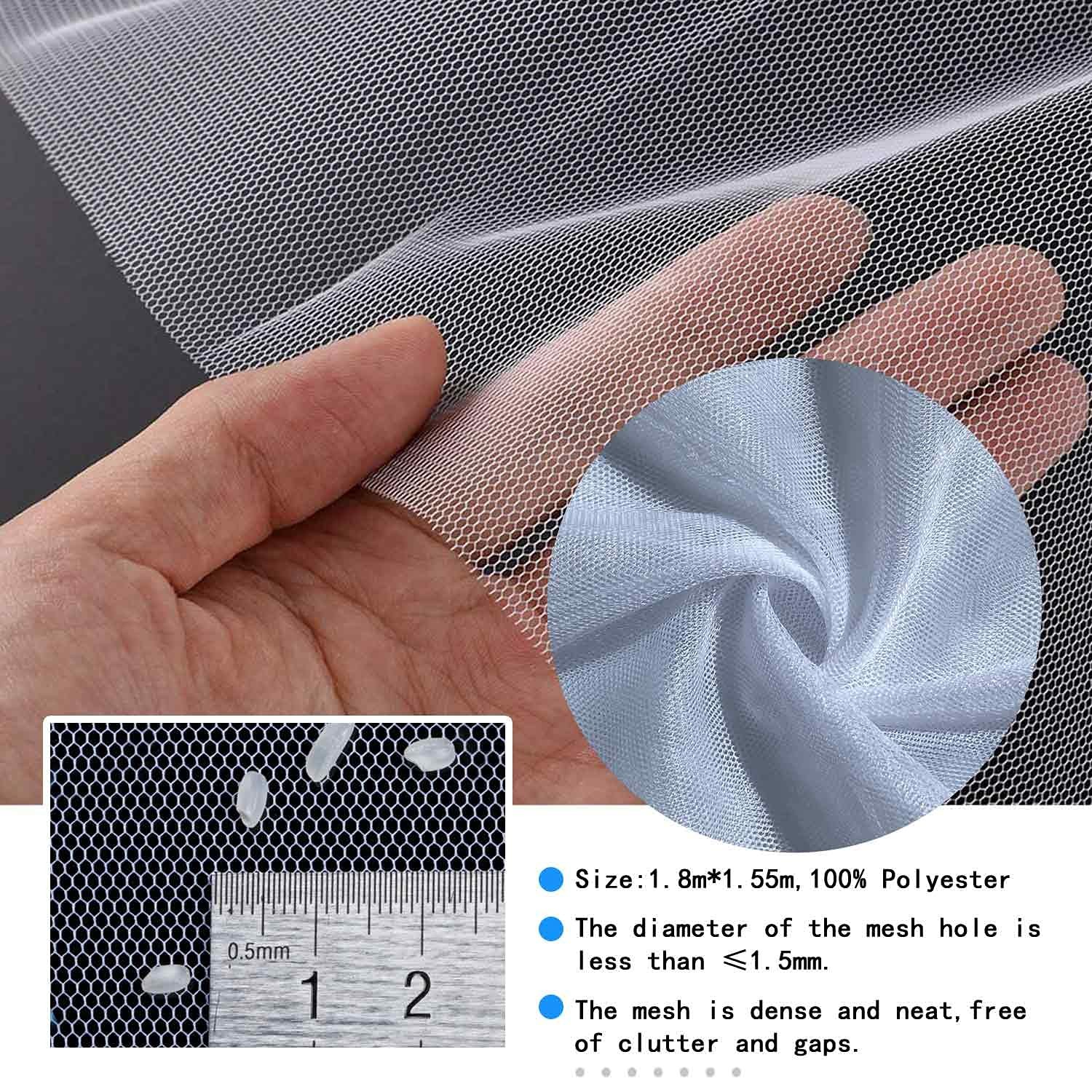 JITFUNG DIY Window Screen Curtain, 2 Packs of Mesh Netting 71 * 61 inches wit... gallery