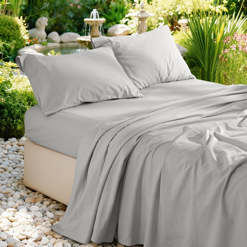 VINOWO Cooling bamboo Extra Deep Pocket Sheets - 4 Piece Breathable & Cooling gallery