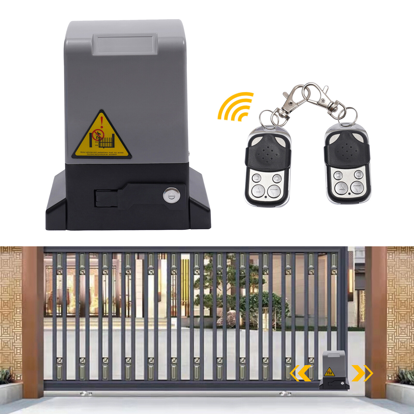 1400LBS Electric Automatic Sliding Gate Opener Door Operator&Remote Control 370W gallery
