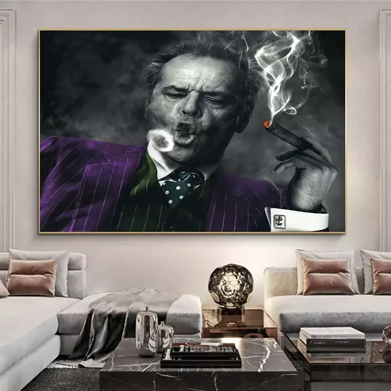 Jack Nicholson Cigar Blowing Smoke Ring Joker Poster gallery