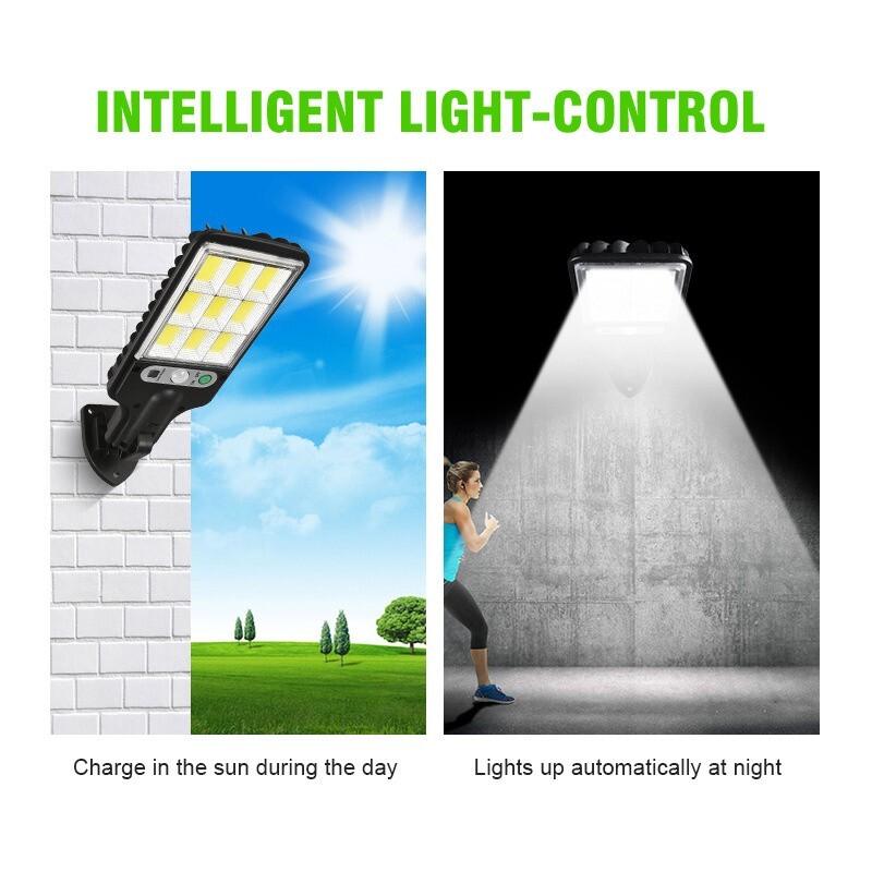 3PCS Outdoor Solar Wall Light LED Motion Sensor Bright Flood Street Lamp 3 Modes gallery