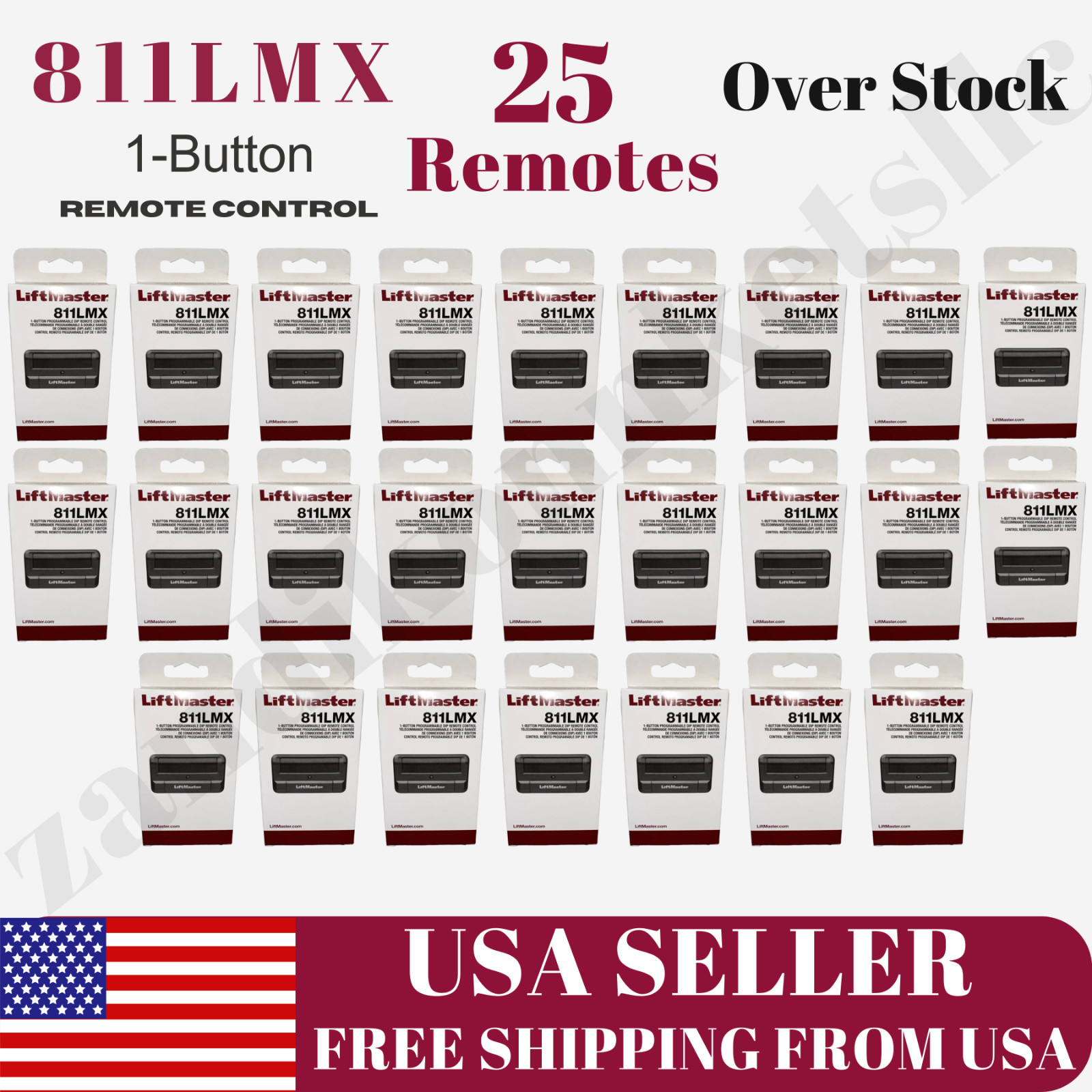 LiftMaster 811LMX Remote 25 Pack | Commercial Security+ 2.0 Gate & Door Opener gallery