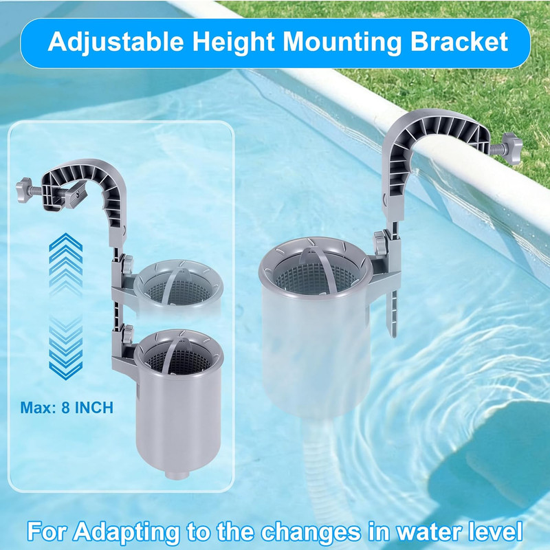 above Ground Pool Skimmer, Wall Mount Floating Surface Skimmer with Removable Sk gallery