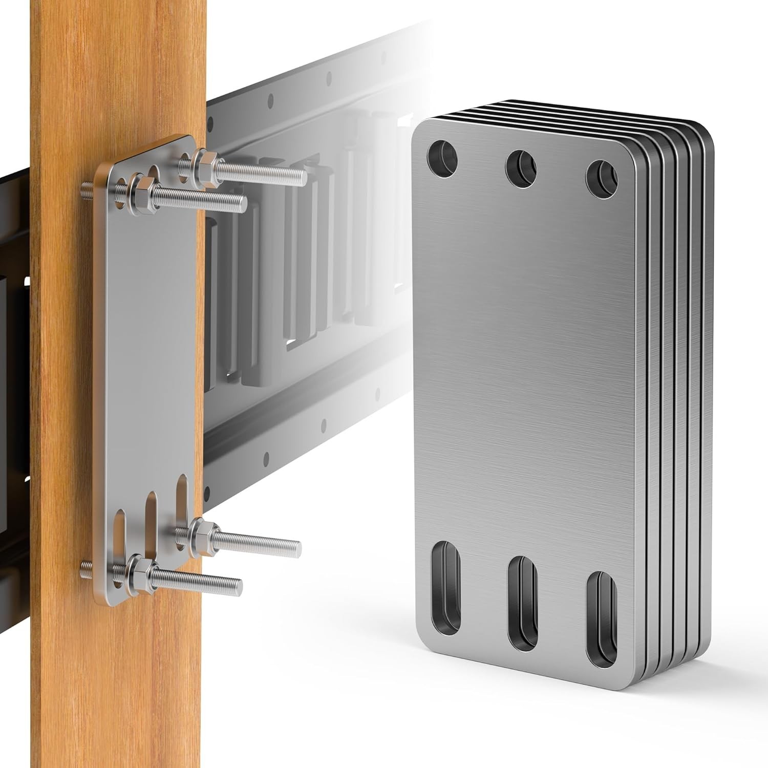 6 Pcs E Track Plate | E-Track Backing Installation Kit | Heavy Duty... gallery