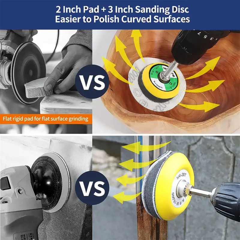 160Pcs Sanding Discs Pad Kit For Drill Sander Attachment Sandpapers 2/3inch 50mm gallery