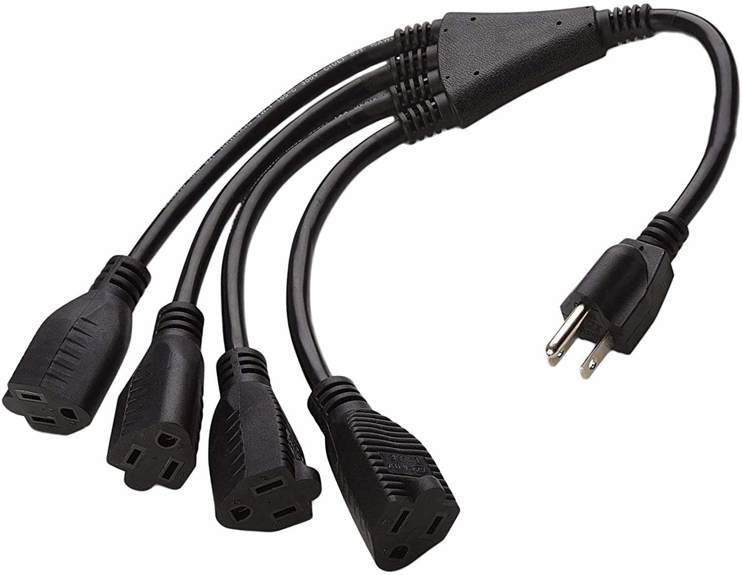 4 Way Power Splitter – 1 to 4 Cable Strip With 3 Pronged Outlet By Luxury Office gallery