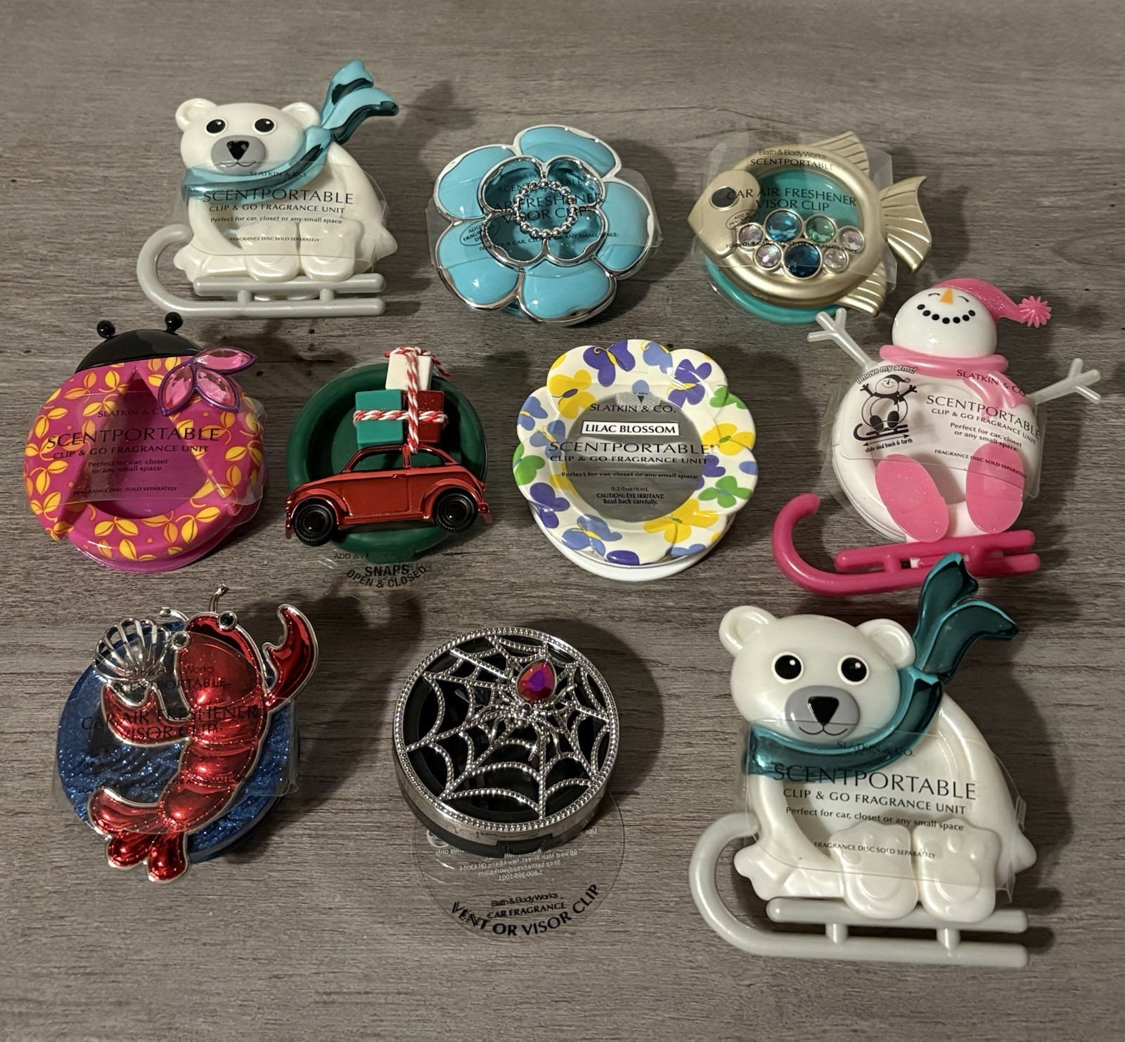 Bath & Body Works Scentportable car Visor clip holder Lot Of 10 gallery