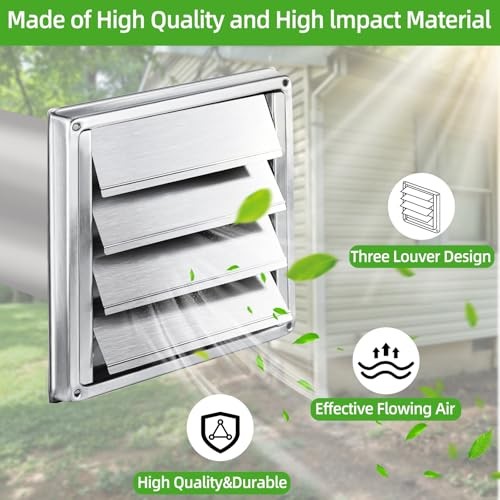 Dryer Vent Kit Through Wall with 4 Inch Stainless Steel Dryer Vent Cover gallery