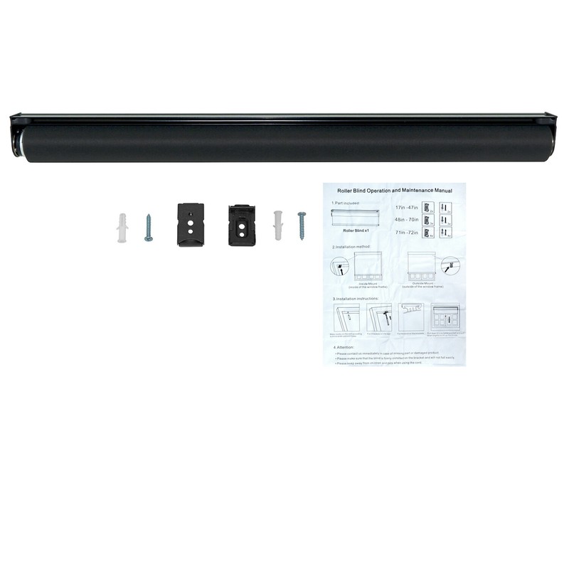 44"x72" Cordless Light Filtering Roller Shades Window Blinds Waterproof Insulate gallery