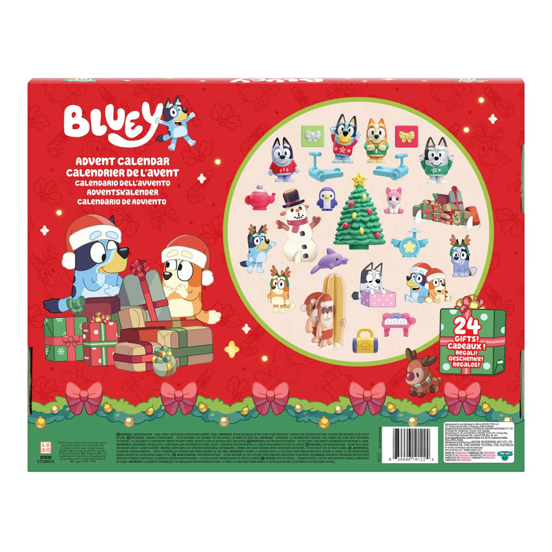 Bluey Advent Calendar 24-Day Countdown | 4 Mini Figures + Accessories | Ages 3+ gallery