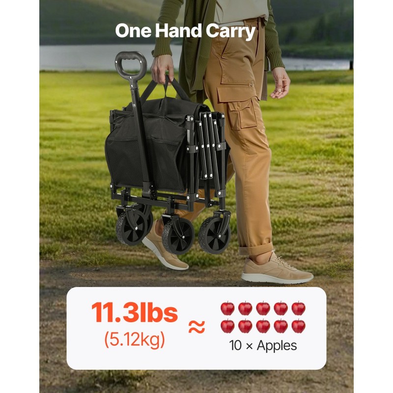 Collapsible Folding Wagon – 225lbs Capacity, Lightweight Portable Utility Cart gallery