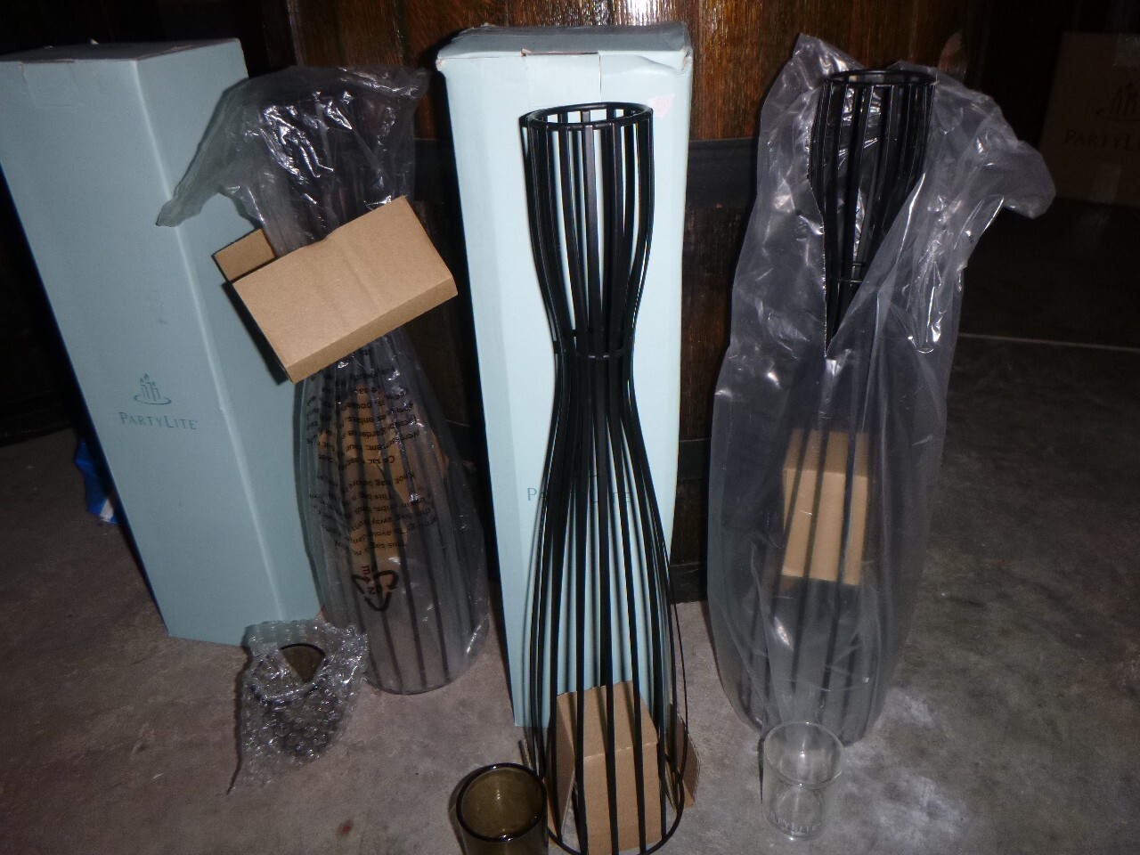 3 PartyLite Linear Lites Pillar Candle Holder 18" P9750T gallery