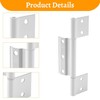 3-Pack Matte White Screen Door Hinges, 1/8 Inch Grooved Center Storm gallery