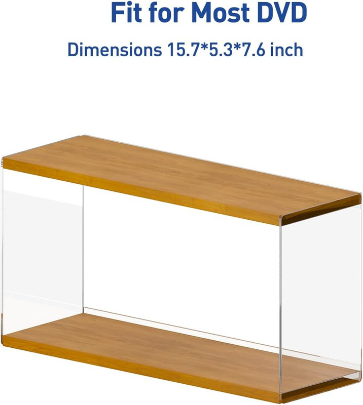 Retro Walnut-Colored MDF DVD Storage, DVD Holder, Video Game Rack, Blu Ray Disc gallery
