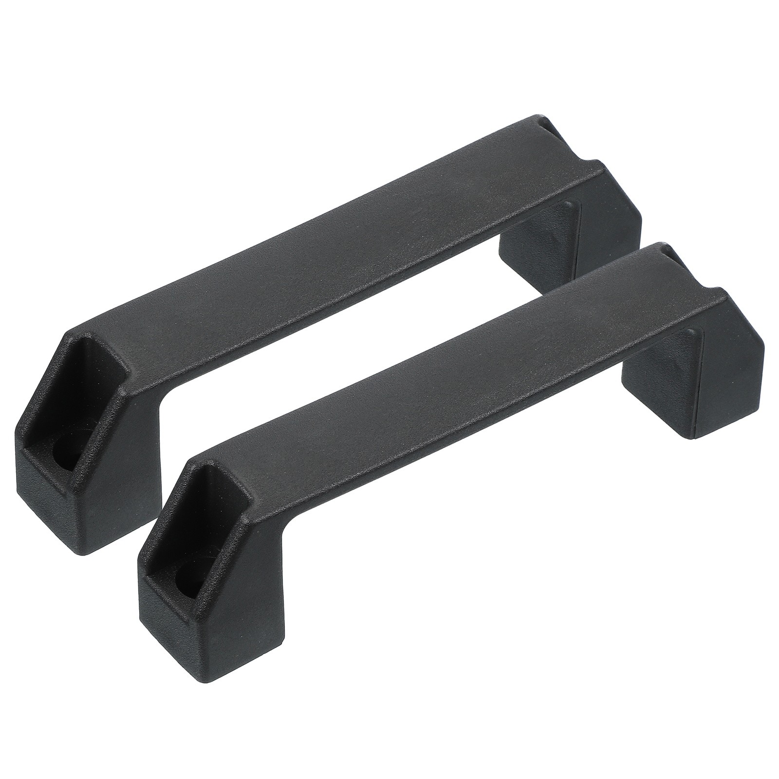 2 Pcs Plastic Pull Handles 150mm Hole Centers Square Drawer Pulls Black gallery