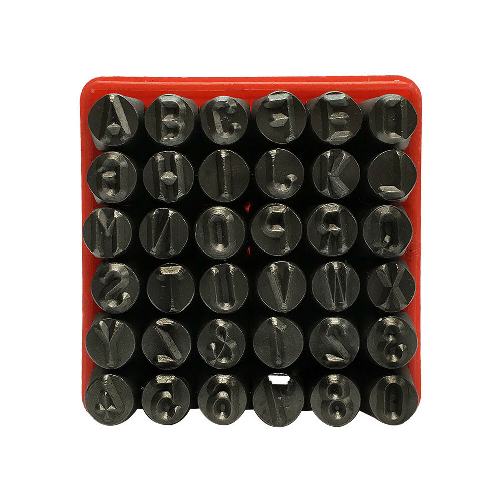36 Pc 6mm Vector Number Capital Letter Punch Stamp Marking Ingot Jewelry gallery