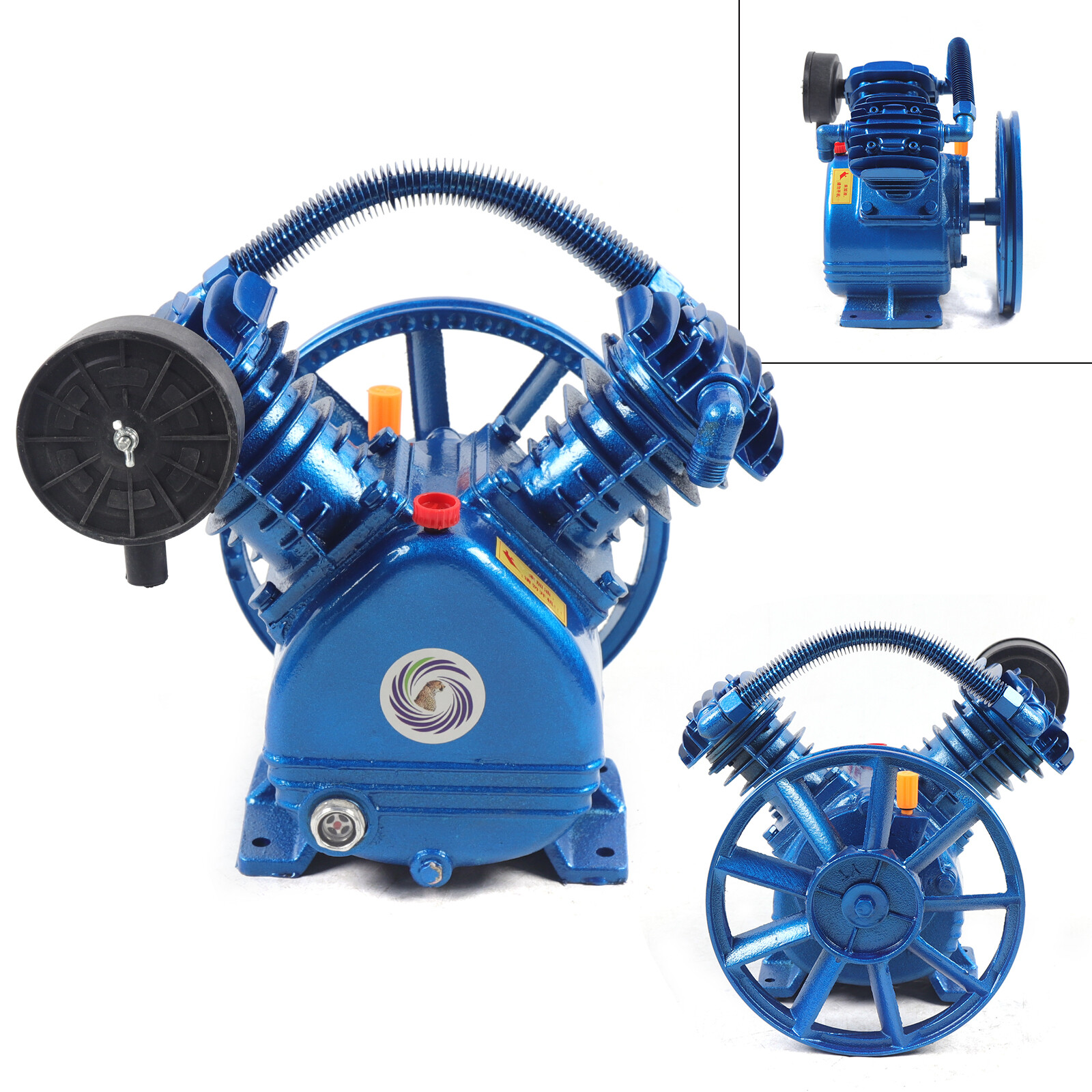 175psi V Style 2 Cylinder Air Compressor Pump Motor Head Double Stage Air Tool gallery