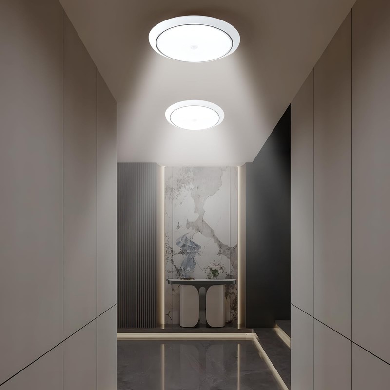 Motion Sensor LED Ceiling Light, Flush Mount Ceiling Light 6500K Closet Light gallery